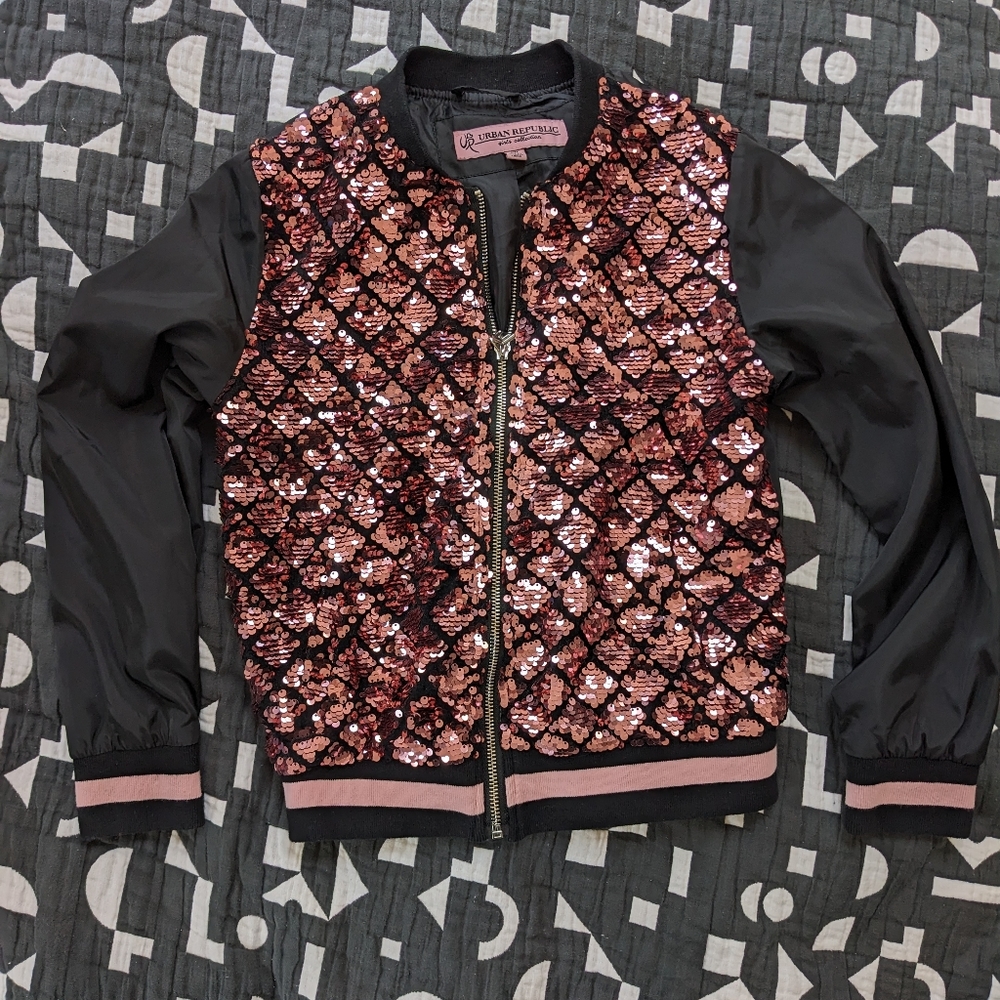 Sequin bomber jacket